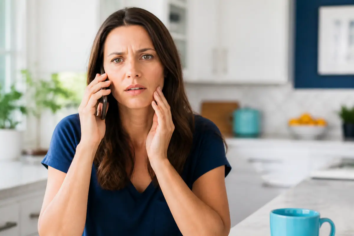 Patient calling for help with a dental emergency in Port Dover