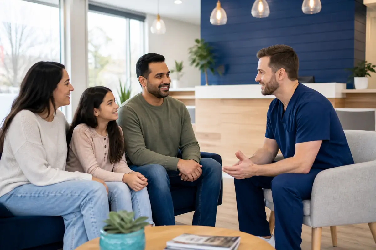Family meeting a welcoming dentist in Port Dover