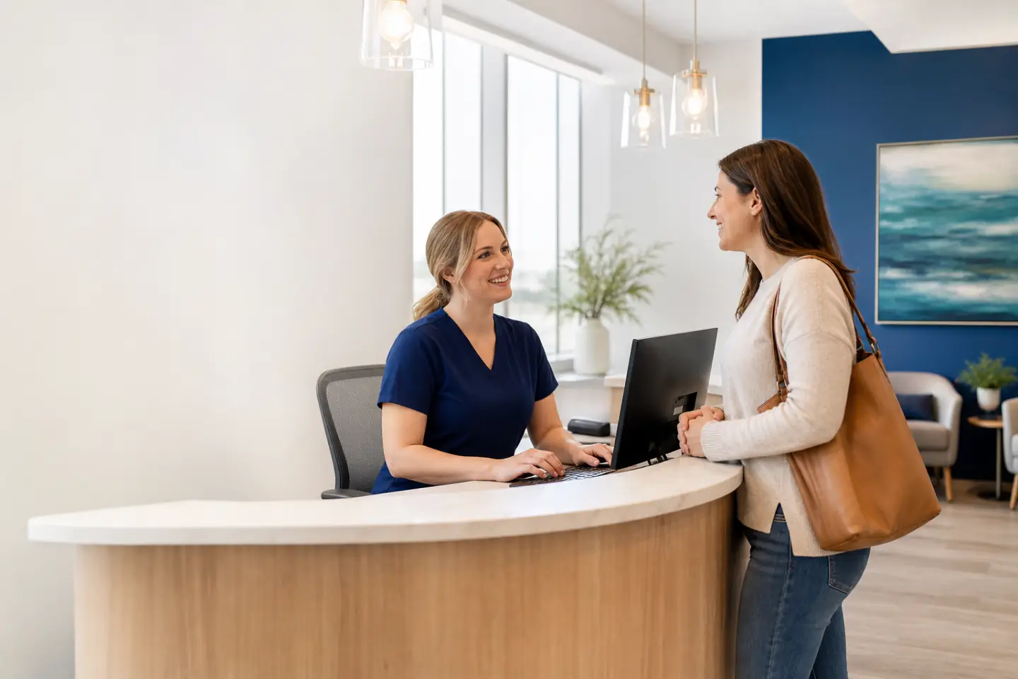 Patient arranging a dental appointment with the Port Dover Family Dentistry team