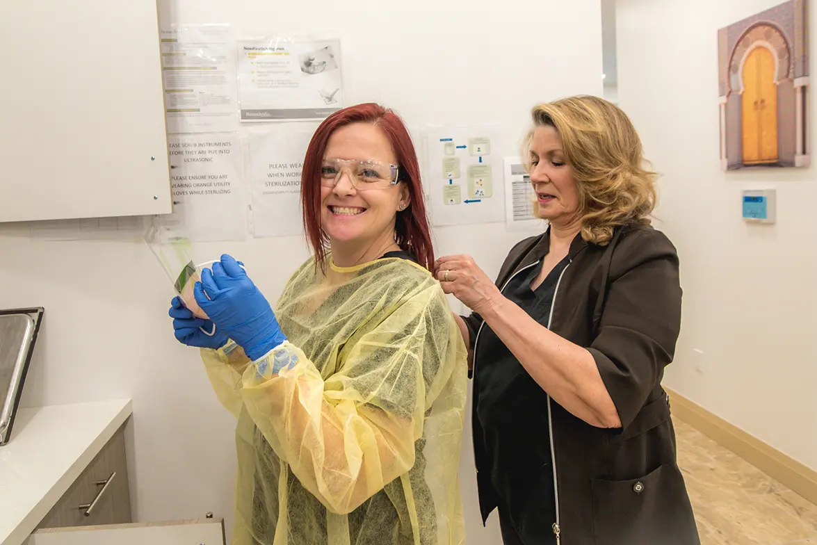 Port Dover Family Dentistry clinical team preparing for patient care